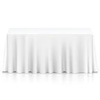 180GSM Rectangle Polyester Tablecloth - White