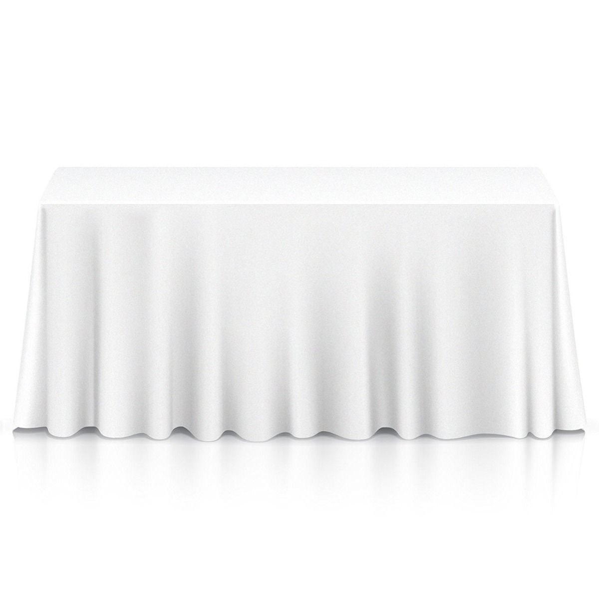 180GSM Rectangle Polyester Tablecloth - White