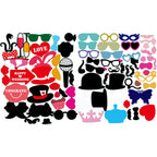 77pc Wedding Photo Booth Cardboard Party Props