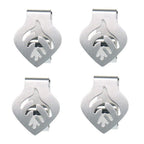 Stainless Steel Leaf Design Tablecloth Clips - 4pcs