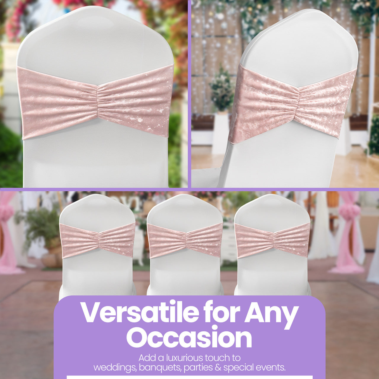 Velvet Chair Band - Rose Pink