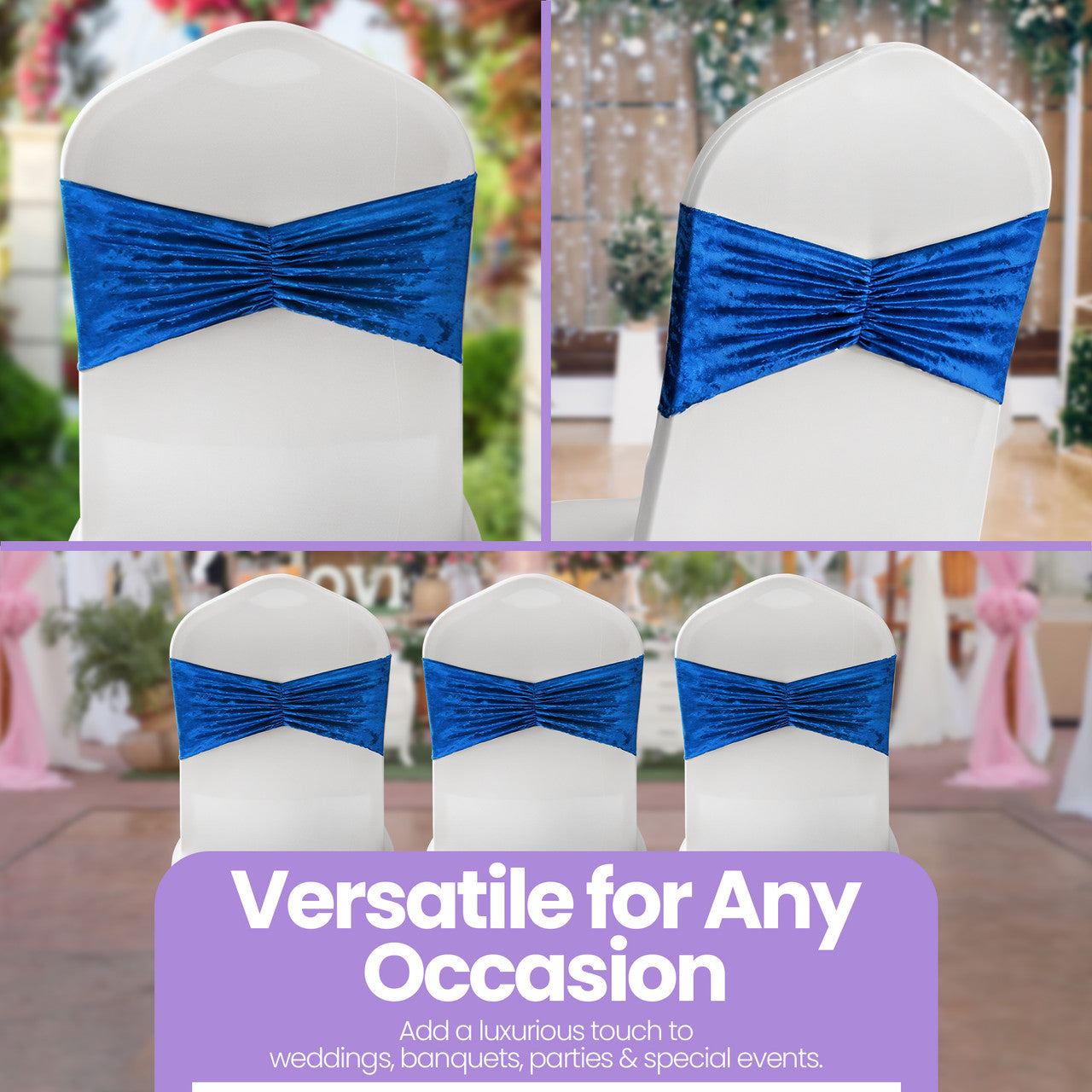Velvet Chair Band - Royal Blue
