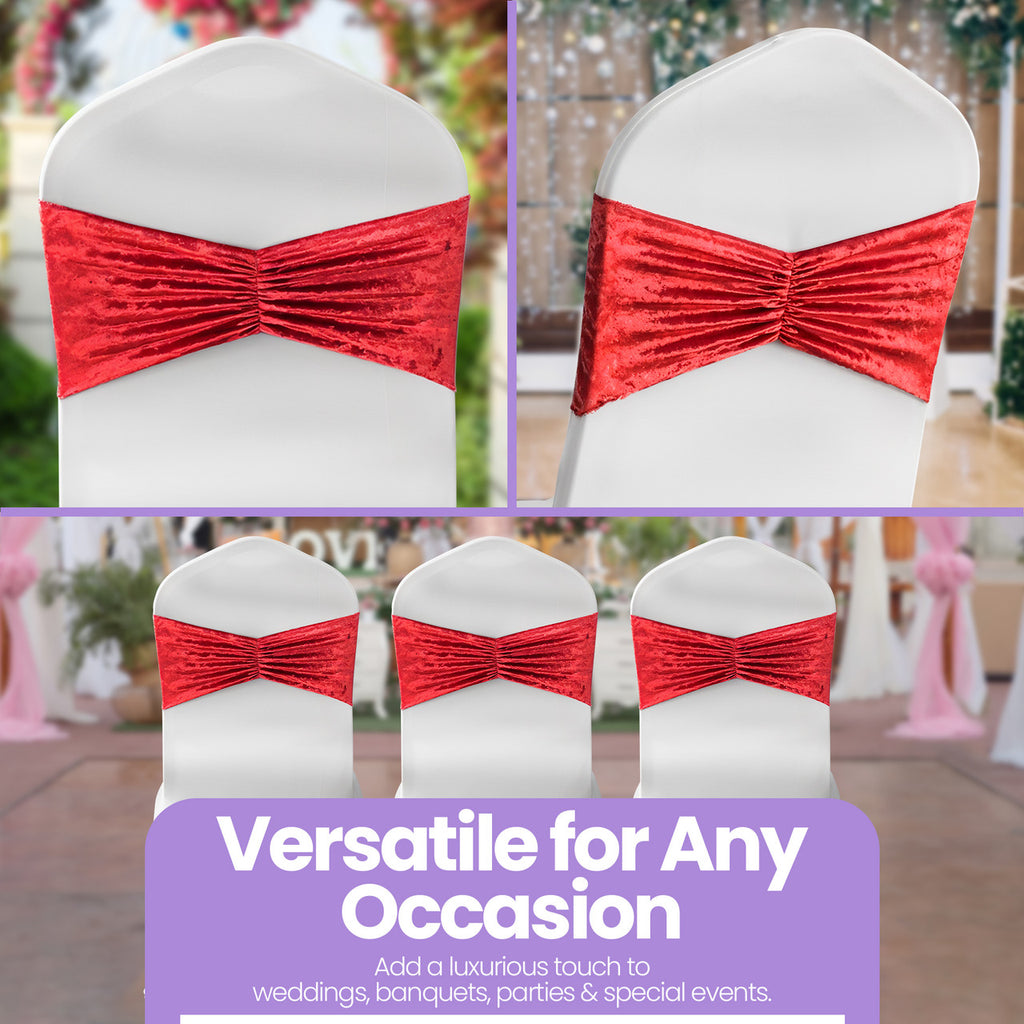 Velvet Chair Band - Red