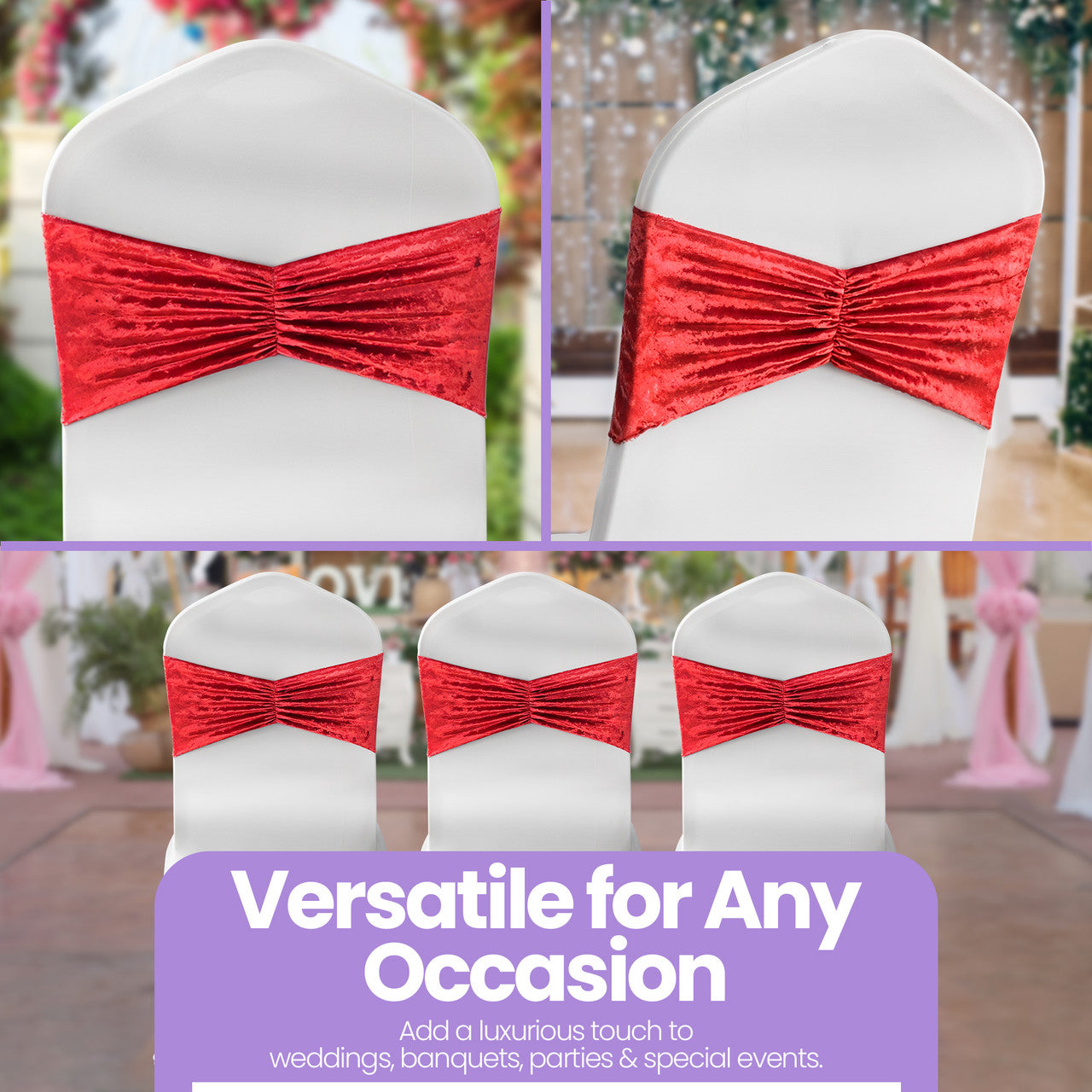 Velvet Chair Band - Red
