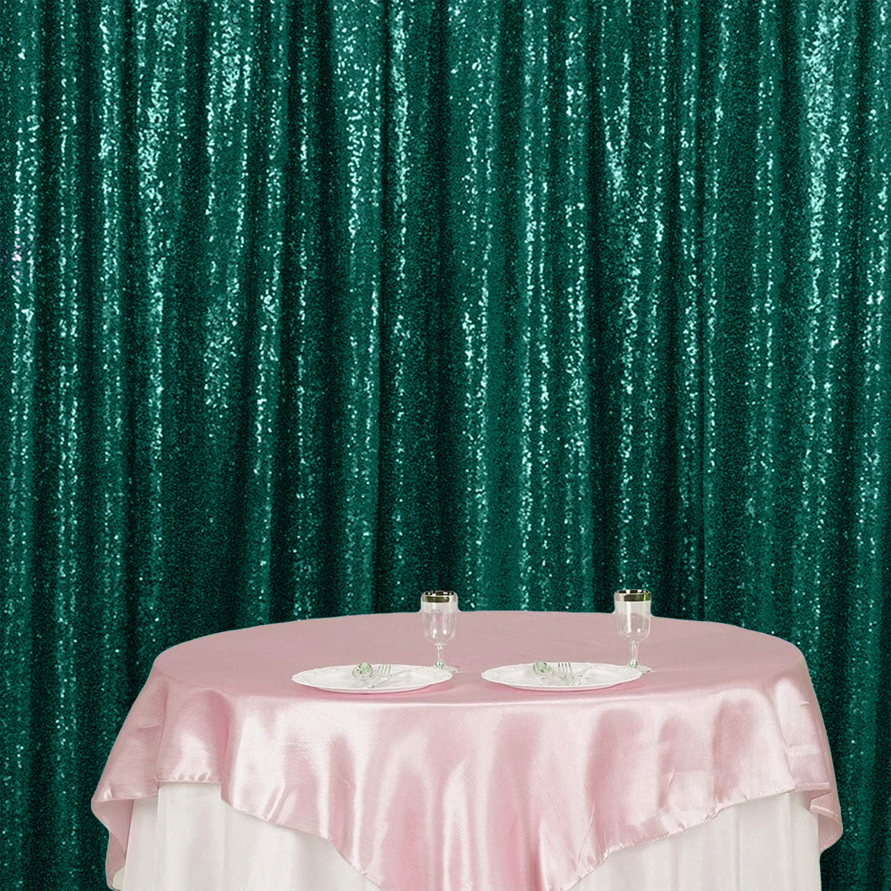 4ft x 7ft Sequin Photography Backdrop - Emerald Green