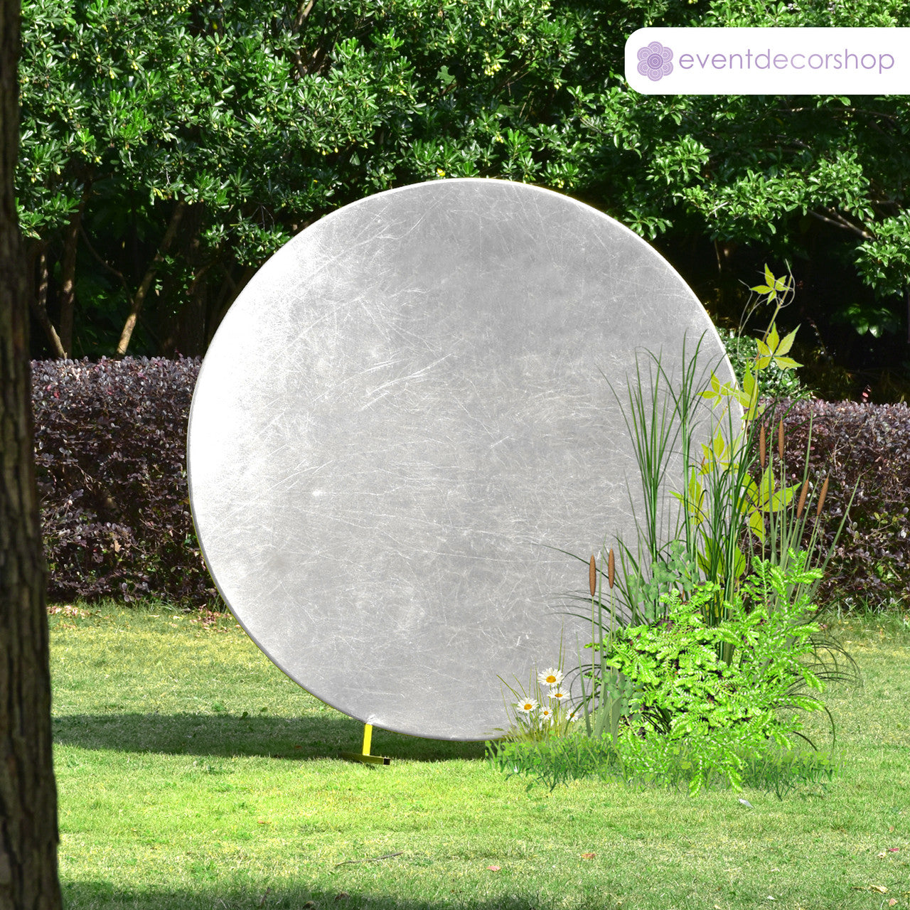 Arch Stand Spandex Cover - Shiny Silver