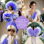 35-40cm Loose Ostrich Feathers, 5pcs - Lilac