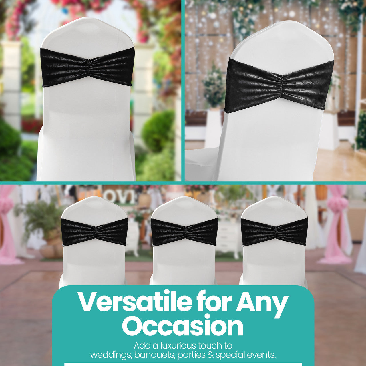 Velvet Chair Band - Black