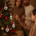 Wooden Christmas Gnome & Santa Ornaments Set