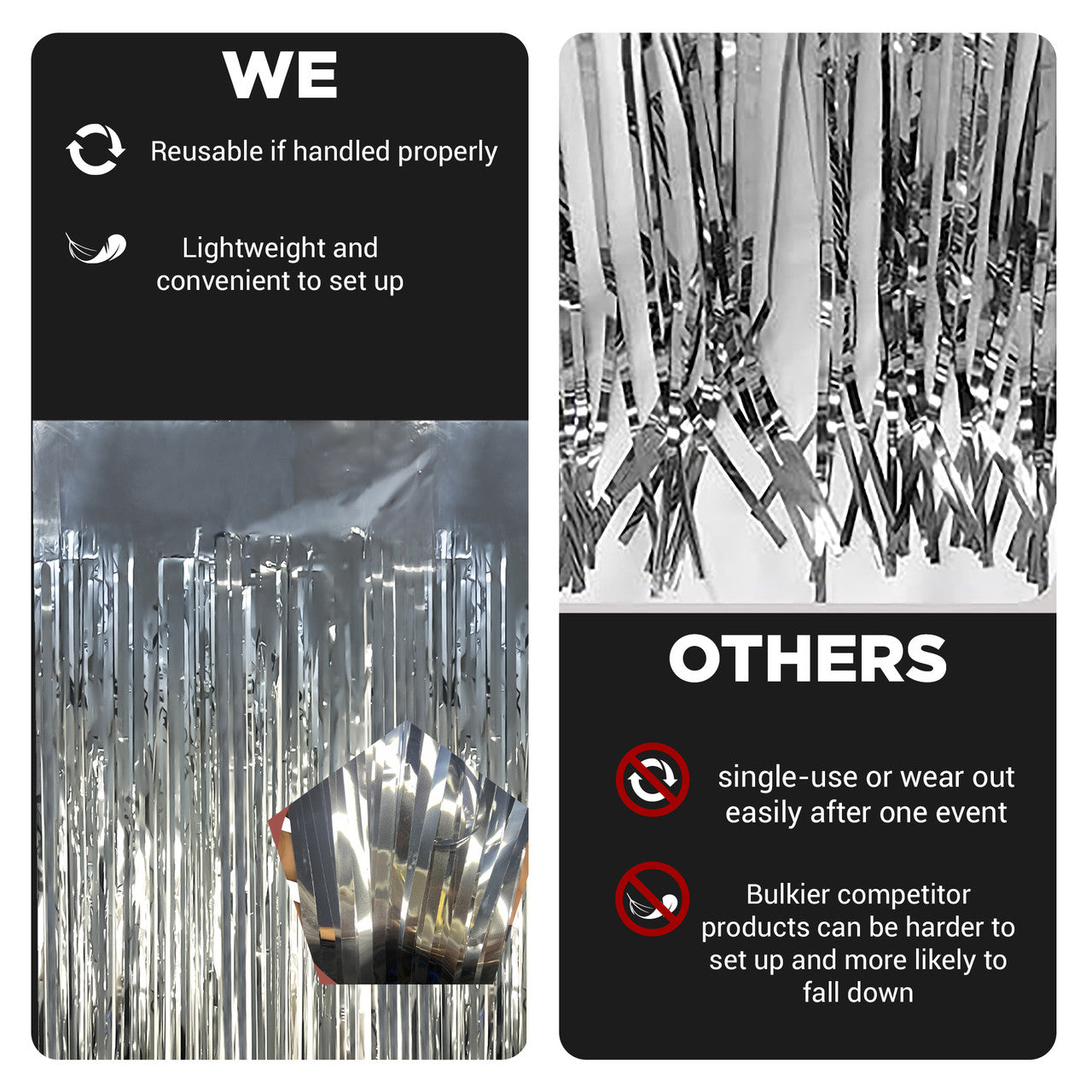 Foil Fringe Curtain Backdrop