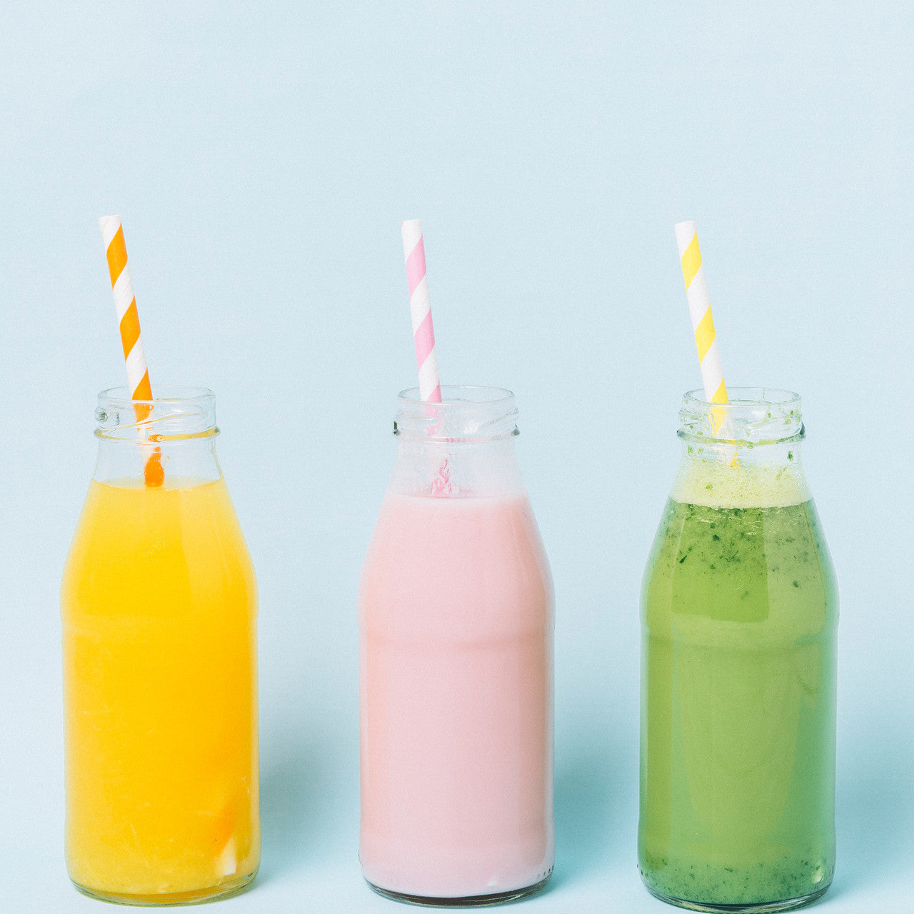 Blue & White Biodegradable Paper Straws