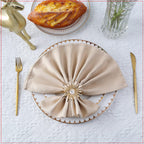 Diamante Pearl Napkin Rings – Rhinestone Festive Table Décor
