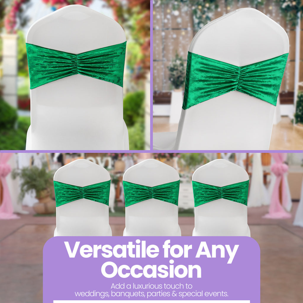 Velvet Chair Band - Emerald Green