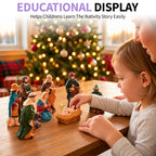 Set of 10 Resin Nativity Figures