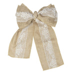 7" x 108" Plain Hessian with White Lace Chair Sash