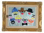 Gold Cardboard Photo Frame + Props (24pcs)