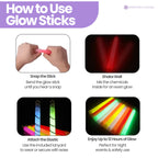 6" Premium Neon Glow Sticks (Pack of 25) - Yellow
