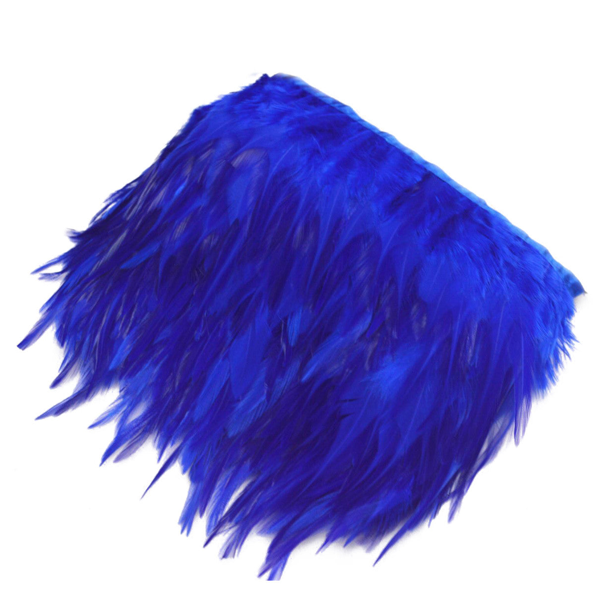 Rooster Feather Fringe for Costume - Royal Blue