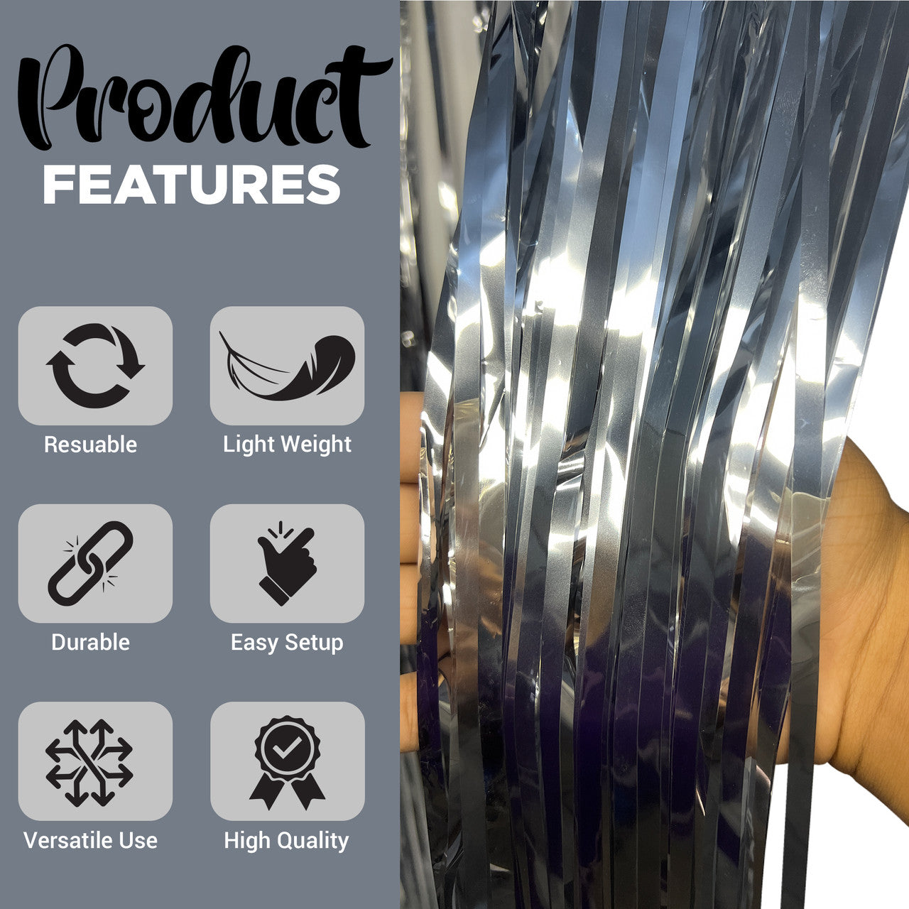 Foil Fringe Curtain Backdrop