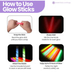 6" Premium Neon Glow Sticks (Pack of 25) - Pink