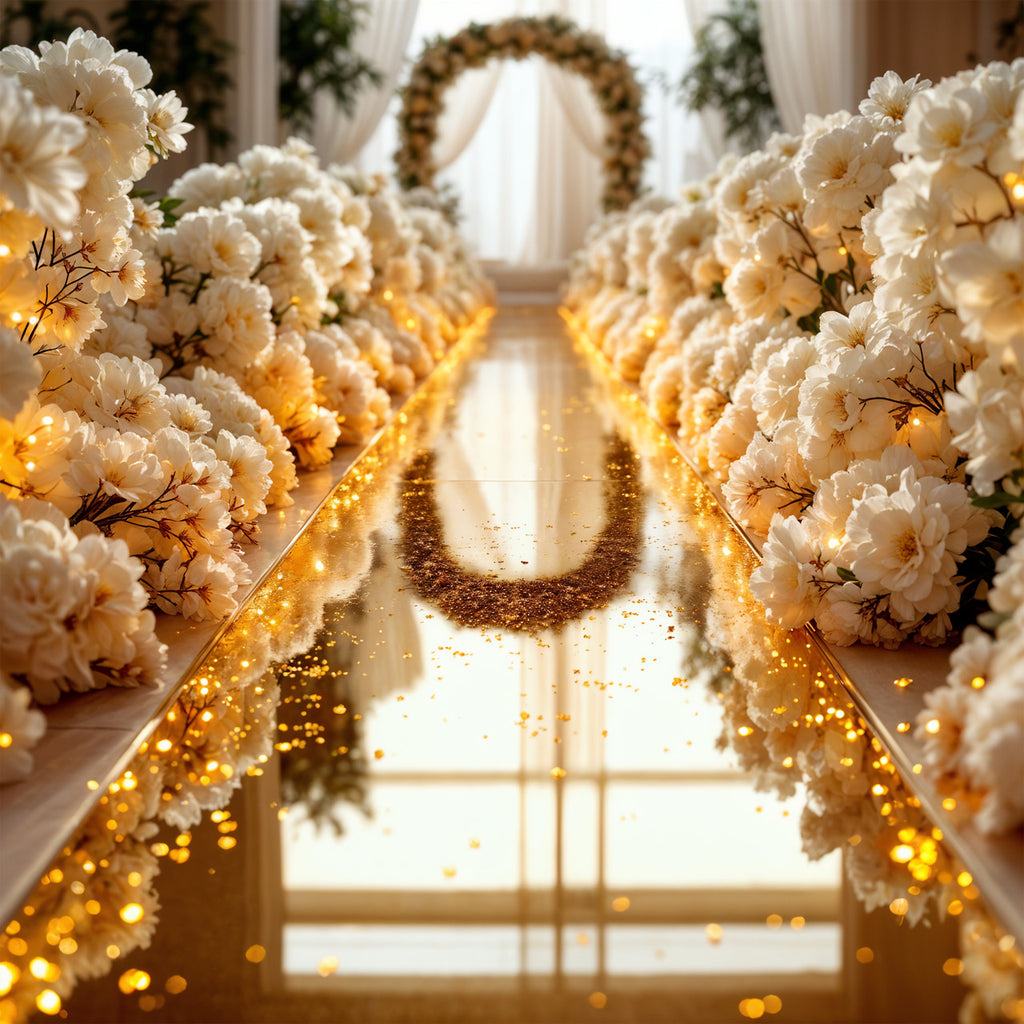 Gold Foil Aisle Runner walkway