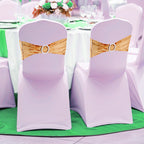 Sparkling Sequin Chair Bands with Diamante Buckle - Gold