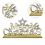 Merry Christmas Table top centrepiece Sign with Stars