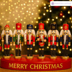 Wooden Mini Nutcracker Christmas Ornaments Set