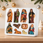 Set of 10 Resin Nativity Figures
