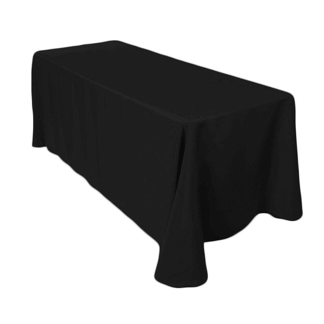 180GSM Rectangle Polyester Tablecloth - Black