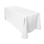 180GSM Rectangle Polyester Tablecloth - White