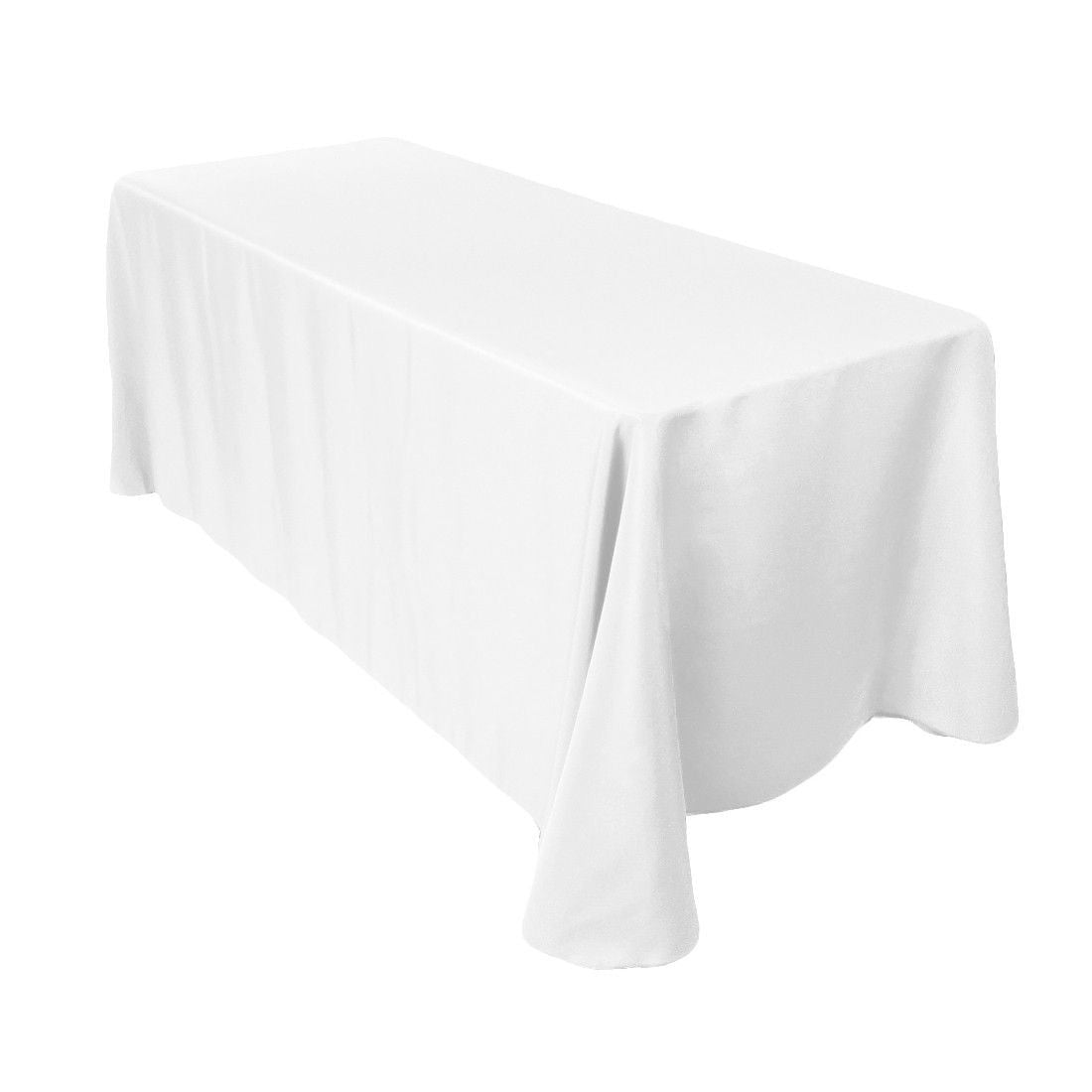 180GSM Rectangle Polyester Tablecloth - White