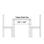 Square Spun Table Cloth - White