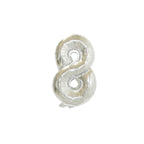 Large Foil Number Air-fill and Helium Balloons (0-9) - Silver