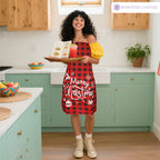 Unisex Christmas Apron for Adults – Buffalo Plaid Design