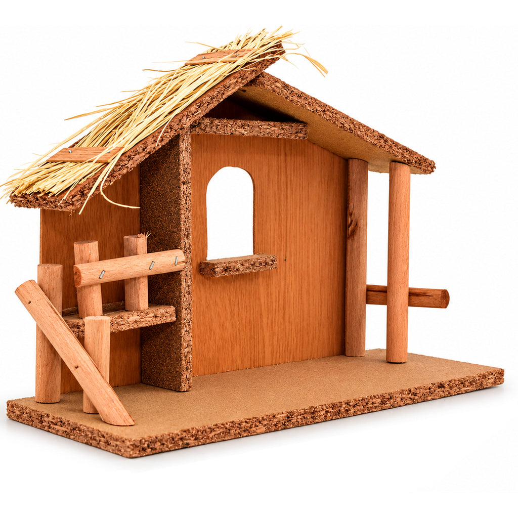 Wood Nativity Stable - Small