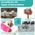 Sparkling Diamante Napkin Rings (Pack of 10) - Turquoise
