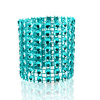 Sparkling Diamante Napkin Rings (Pack of 10) - Turquoise