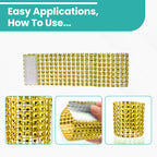 Sparkling Diamante Napkin Rings (Pack of 10) - Gold