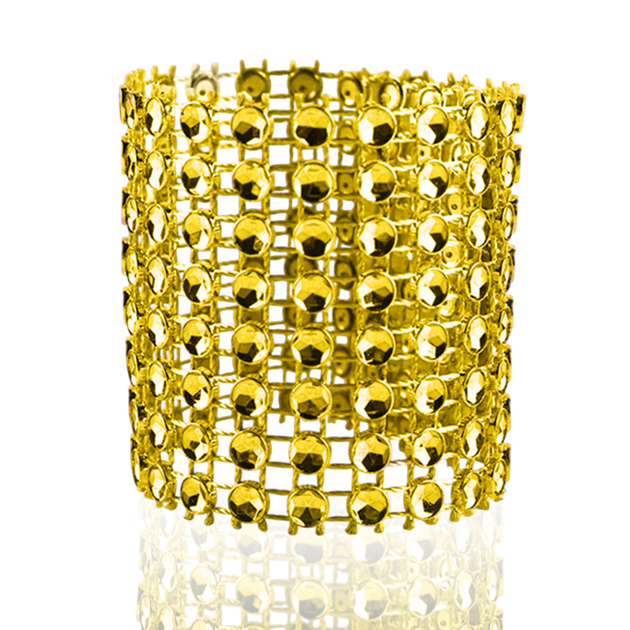 Sparkling Diamante Napkin Rings (Pack of 10) - Gold
