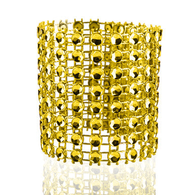 Sparkling Diamante Napkin Rings (Pack of 10) - Gold