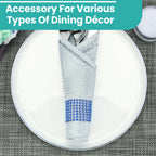 Sparkling Diamante Napkin Rings (Pack of 10) - Blue