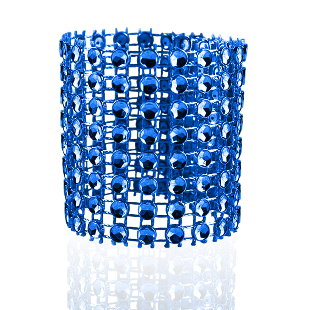 Sparkling Diamante Napkin Rings (Pack of 10) - Blue
