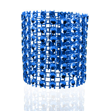 Sparkling Diamante Napkin Rings (Pack of 10) - Blue