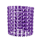 Sparkling Diamante Napkin Rings (Pack of 10) - Purple