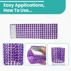 Sparkling Diamante Napkin Rings (Pack of 10) - Purple