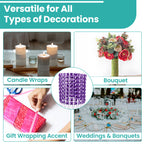 Sparkling Diamante Napkin Rings (Pack of 10) - Purple