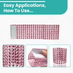 Sparkling Diamante Napkin Rings (Pack of 10) - Pink