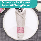 Sparkling Diamante Napkin Rings (Pack of 10) - Pink