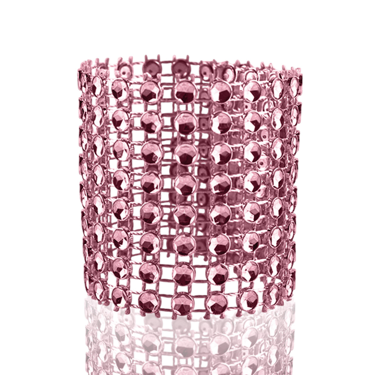 Sparkling Diamante Napkin Rings (Pack of 10) - Pink